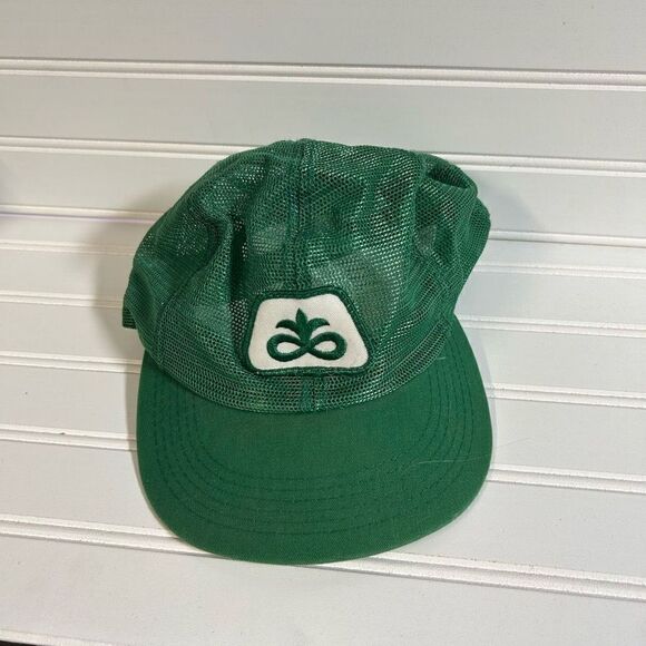 Pioneer Seeds Farming Green Vintage Well Worn Hat Cap Mesh Snapback Slouch - Picture 1 of 3